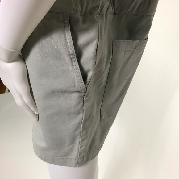 Short Sleeve Utility Coverall Romper Front Zip - Picture 3 of 8